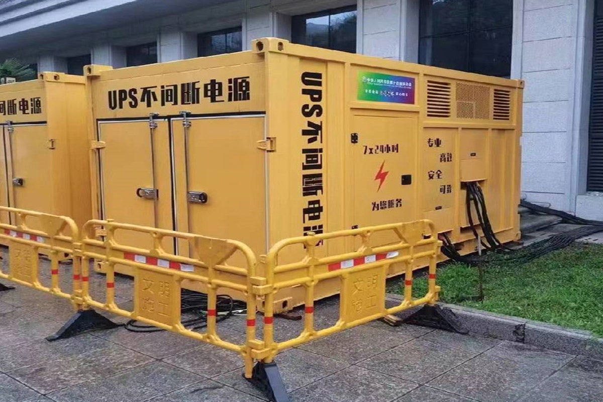 绥江发电机租赁施工现场