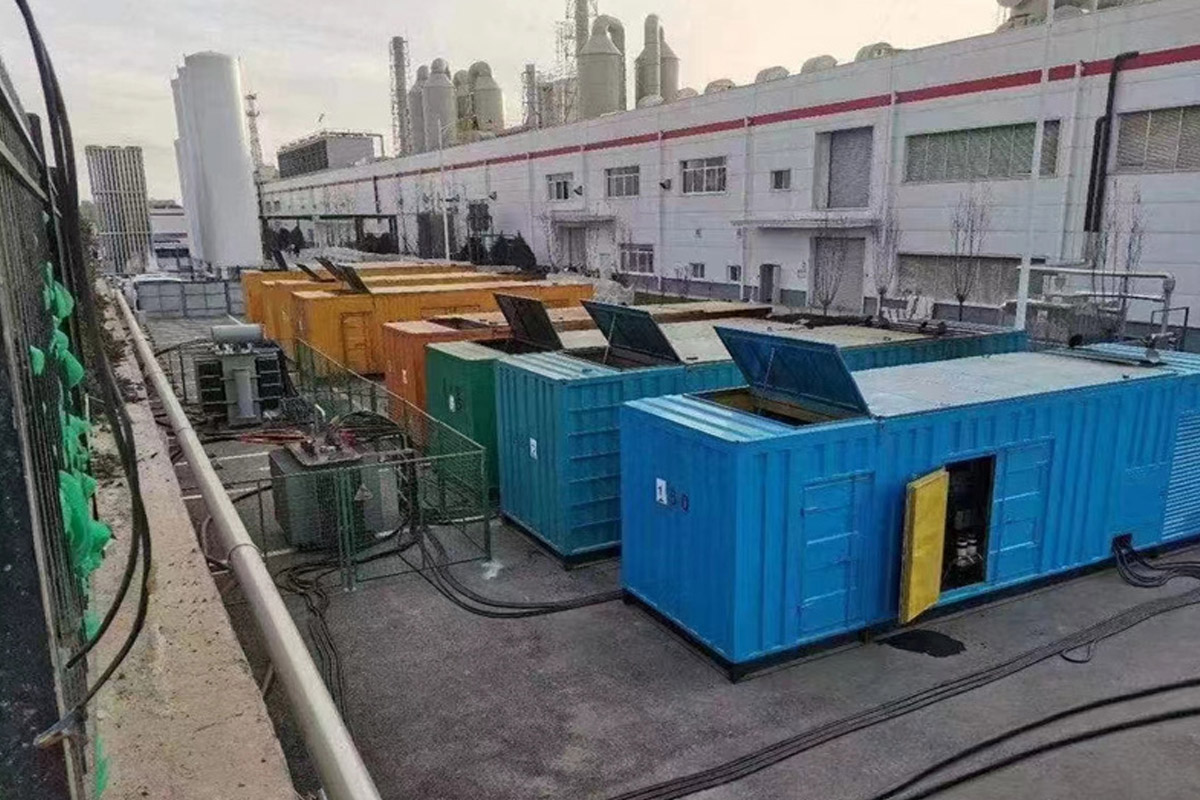 绥江发电机租赁施工现场
